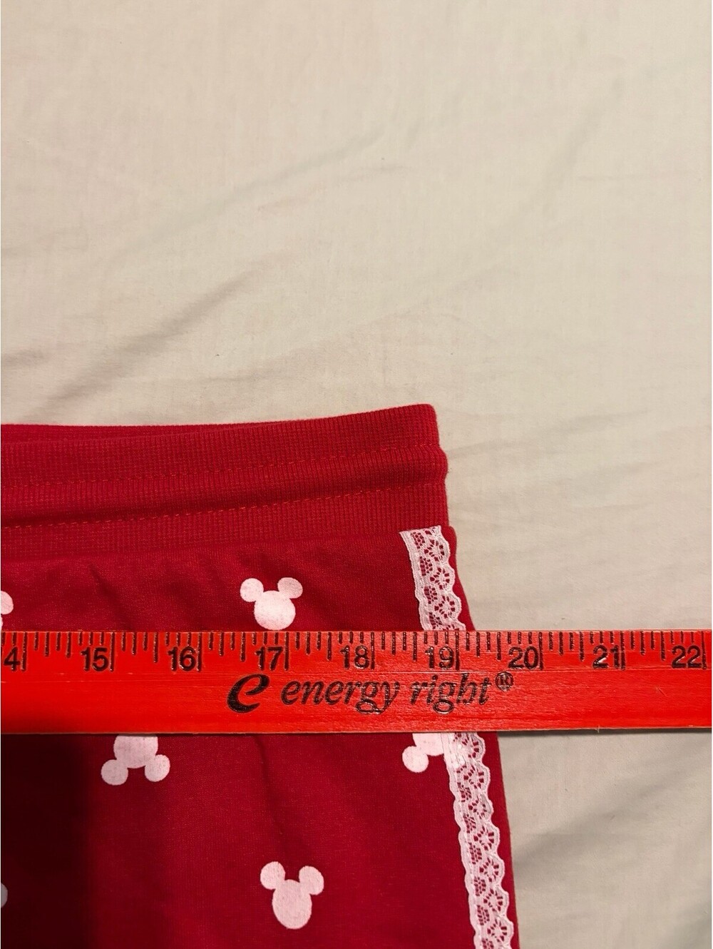 Disney Mickey Mouse Red Skort L 12-14 True Original Lace Trim - Picture 3 of 7